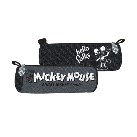 Penar Etui Tubular, negru denim Vintage, Mickey Mouse