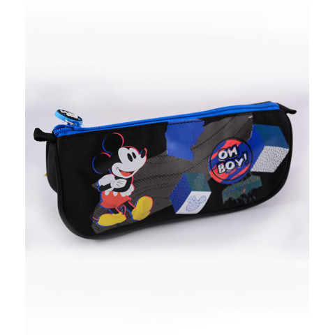 Penar etui triunghiular, albastru-negru Mickey