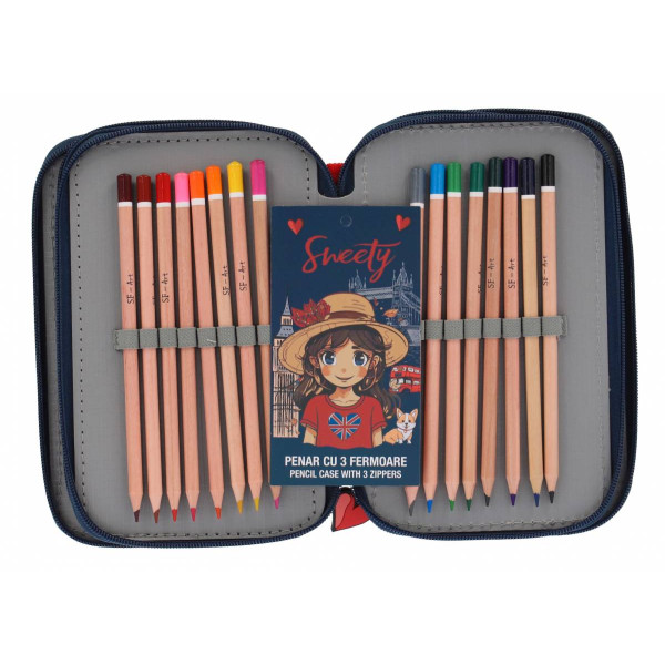 Penar, 3 fermoare ,SWEETY Echipat 24 piese ,STILOU ENGLAND
