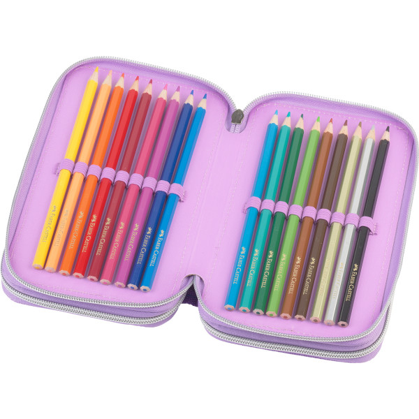 Penar echipat 44 piese 3 fermoare unicorn FABER-CASTELL FC573040