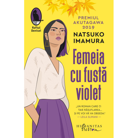 Femeia cu fustă violet