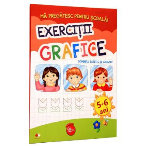 Mă pregătesc pentru școală. Exerciții grafice (fișe activități) 5-6 ani