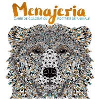 Menajeria. Carte de colorat cu portrete de animale