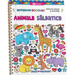 Animale sălbatice. Carte de colorat și activități