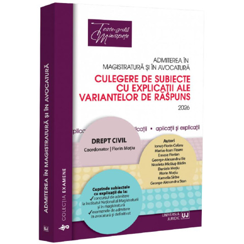 Admiterea în magistratură și în avocatură. Drept civil