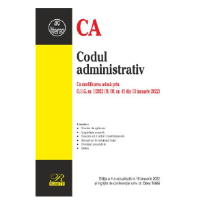 Codul administrativ Ed.4 Act.16, ianuarie 2022