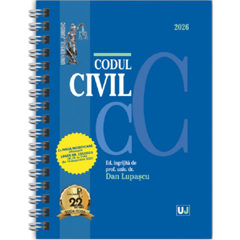 Codul civil Ianuarie 2026 Ed. Spiralată