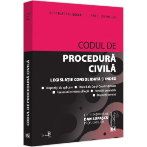 Codul de procedură civilă. Septembrie 2023