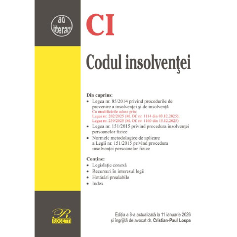 Codul insolvenței Ed. 8