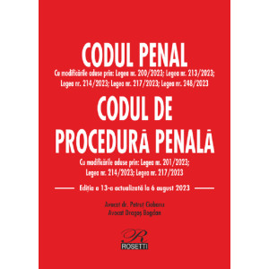Codul penal. Codul de procedură penală Act. 6 august 2023