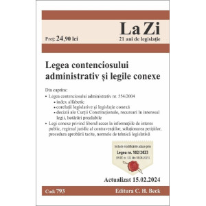 Legea contenciosului administrativ și legile conexe Act. 1 septembrie 2026