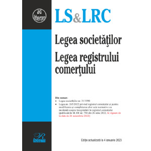 Legea societăților. Legea registrului comerțului Act. 4 ianuarie 2023