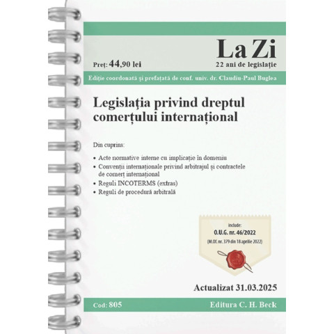 Legislația privind dreptul comerțului internațional