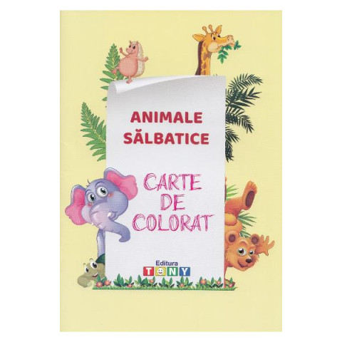 Animale sălbatice. Carte de colorat