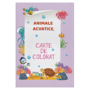 Animale acvatice. Carte de colorat