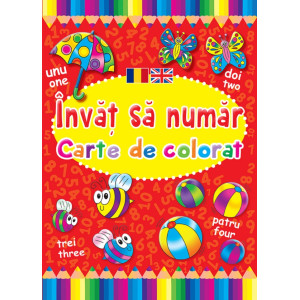 Învăț să număr română-engleză. Carte de colorat 