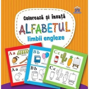 Colorează și învață alfabetul limbii engleze