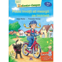 Paula învață să meargă pe bicicletă