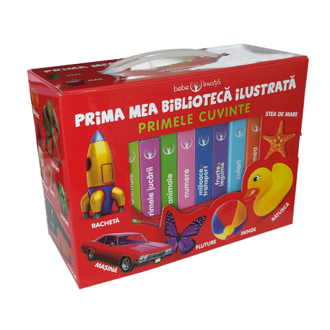 Prima mea biblioteca ilustrată. Primele cuvinte. Bebe învață (8 cărticele)