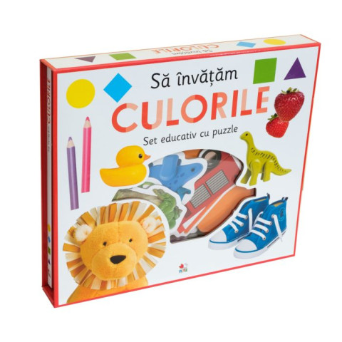 Să învățăm culorile. Set educativ cu puzzle