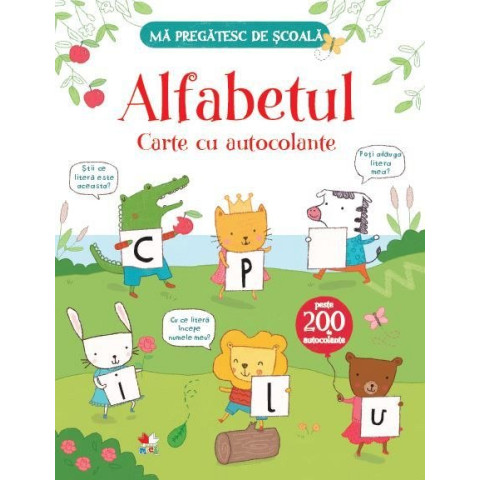 Mă pregătesc de şcoală. Alfabetul. Carte cu autocolante