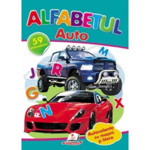 Alfabetul auto + 59 autocolante 