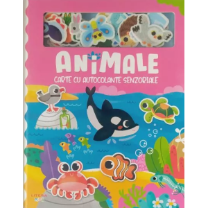 Animale. Carte cu autocolante senzoriale