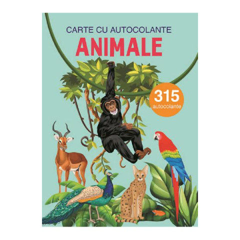 Animale. Carte cu autocolante