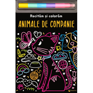 Animale de companie. Recităm și colorăm