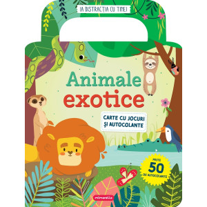 Animale exotice. Carte cu jocuri și autocolante