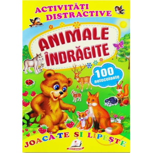 Animale îndrăgite + 100 autocolante – Joacă-te și lipește 