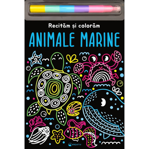 Animale marine. Recităm și colorăm