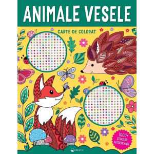 Animale vesele. Carte de colorat
