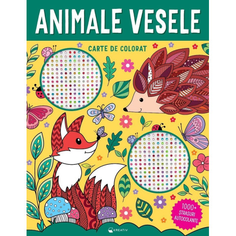 Animale vesele. Carte de colorat
