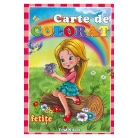 Carte de colorat: Fetițe
