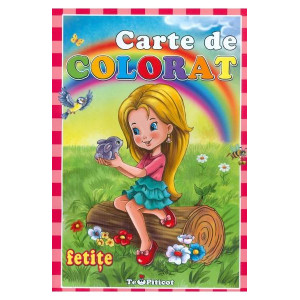 Carte de colorat: Fetițe