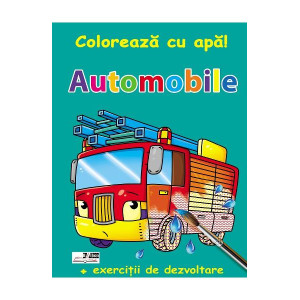 Automobile. Colorează cu apă!