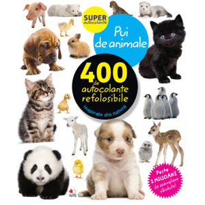 Pui de animale. 400 de autocolante refolosibile