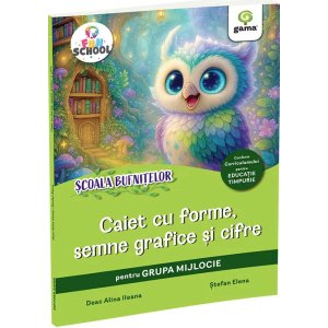 Caiet cu forme, semne grafice și cifre - Grupa mijlocie