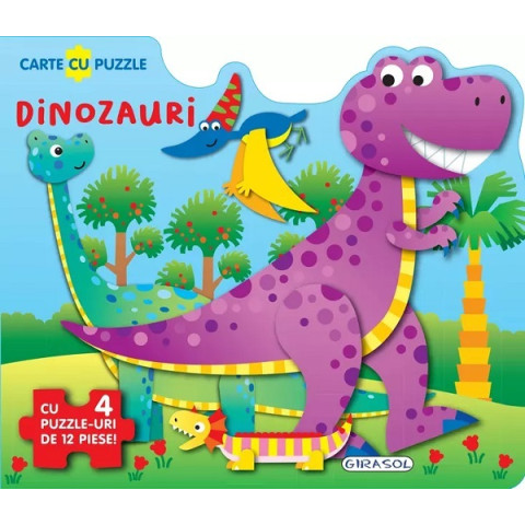 Carte cu puzzle. Dinozauri