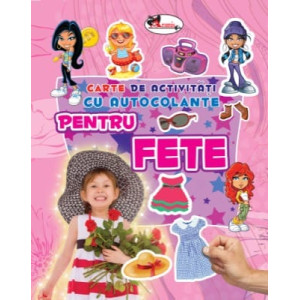 Carte de activități cu autocolante pentru fete