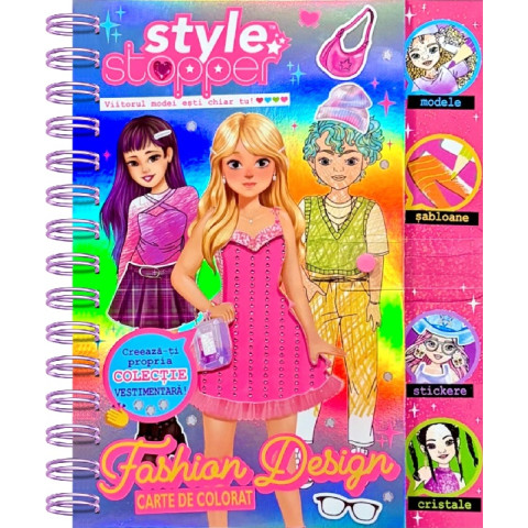 Carte de colorat: Fashion Design