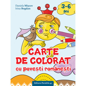 Carte de colorat cu povești românești (3-6 ani)