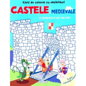 Cărți de colorat cu abțibilduri - Castele medievale