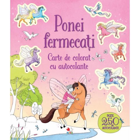 Ponei fermecați. Carte de colorat cu autocolante