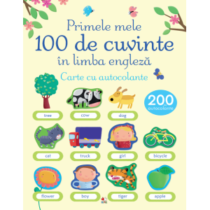 Primele mele 100 de cuvinte în limba engleză. Carte cu autocolante