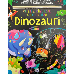 Citește, răzuiește și colorează: Dinozauri