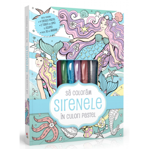 Să colorăm sirenele în culori pastel