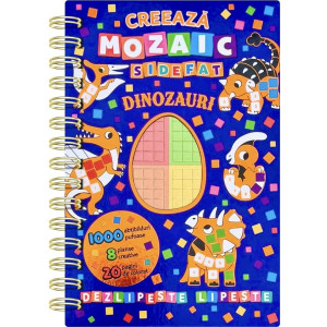 Creează mozaic sidefat. Dinozauri