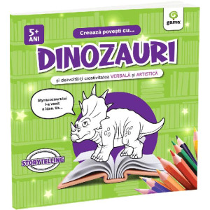 Creează povești cu Dinozauri și dezvoltă-ți creativitatea verbală și artistică